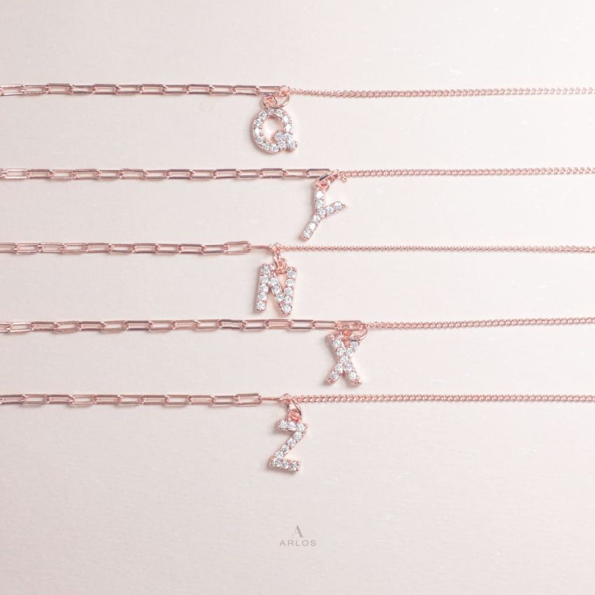 Trésor 字母 [ Y ] 手鏈 (玫瑰金)