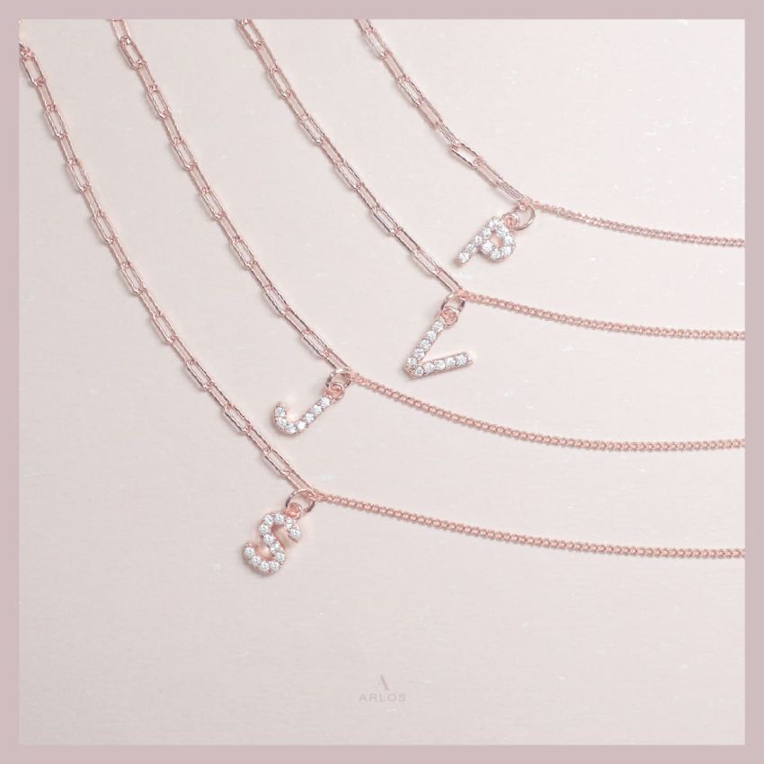 Trésor 字母 [ P ] 手鏈 (玫瑰金)