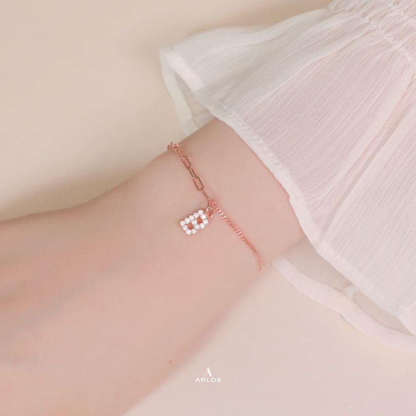 Trésor 字母 [ B ] 手鏈 (玫瑰金)