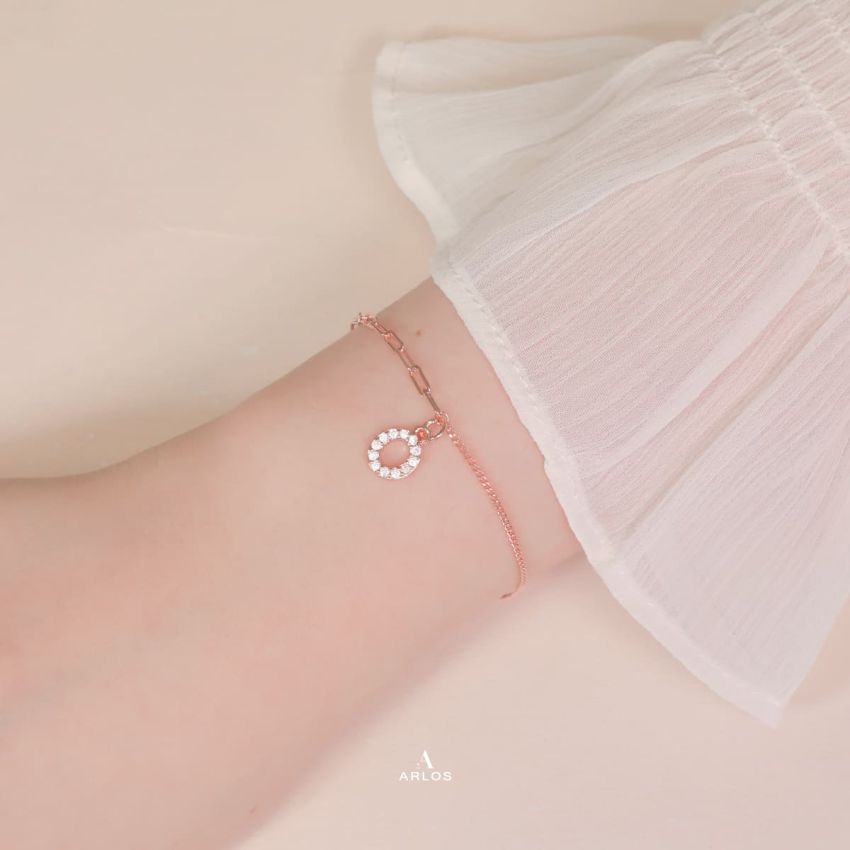 Trésor 字母 [ O ] 手鏈 (玫瑰金)