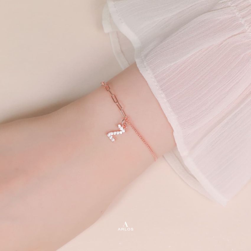 Trésor 字母 [ Z ] 手鏈 (玫瑰金)