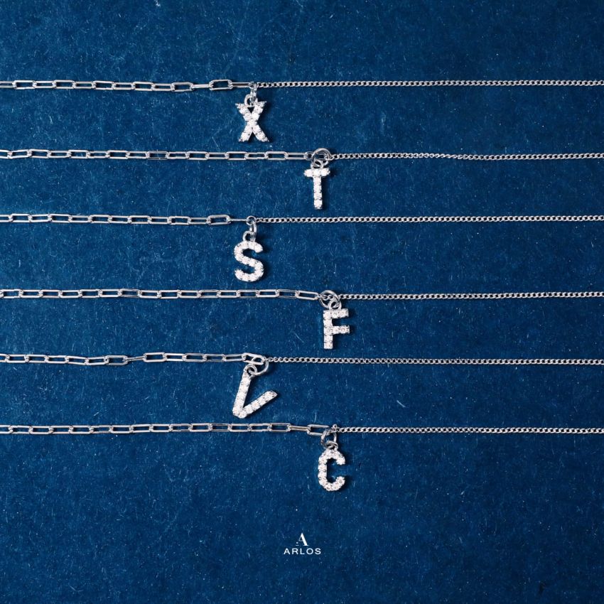 Trésor 字母 [ S ] 手鏈 (白金色)