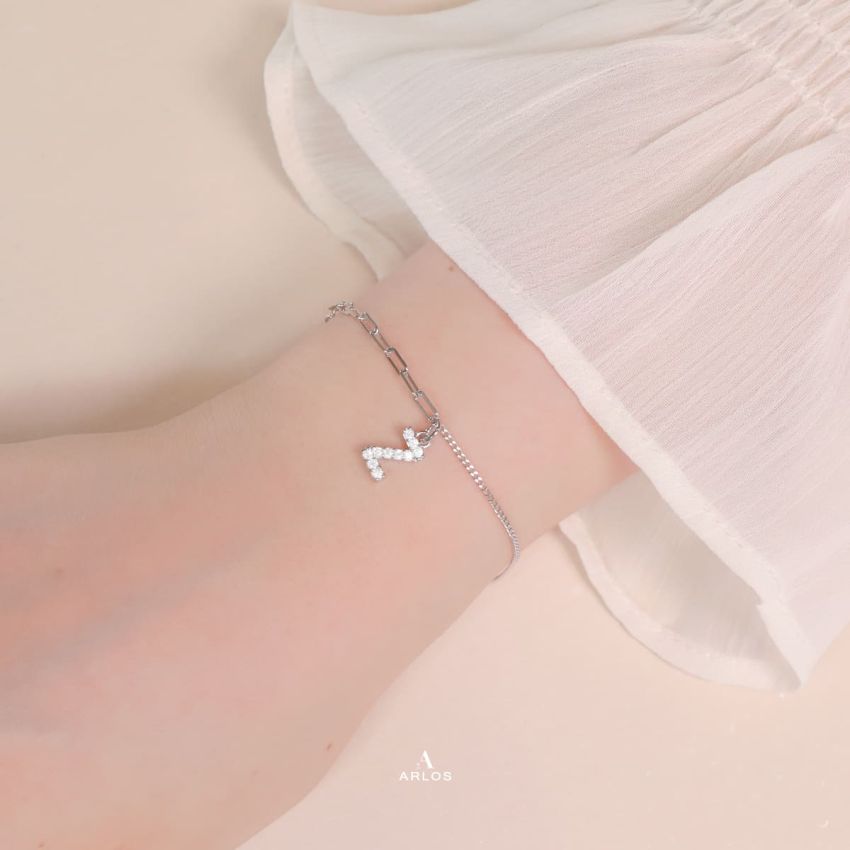 Trésor 字母 [ Z ] 手鏈 (白金色)