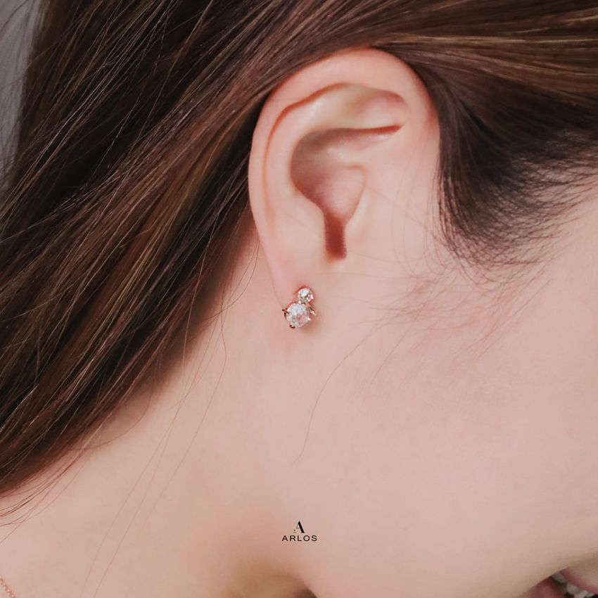 L'amour 冬日浪漫雪人耳環