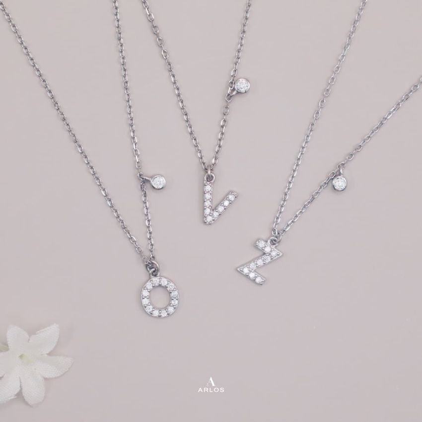 Trésor 字母 [ Z ] 頸鏈 (白金色)