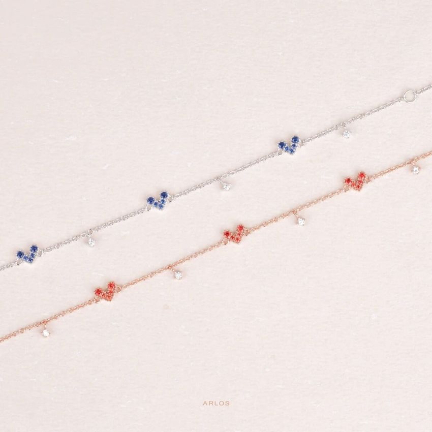 L'amour 甜蜜愛意手鏈 (白金色)