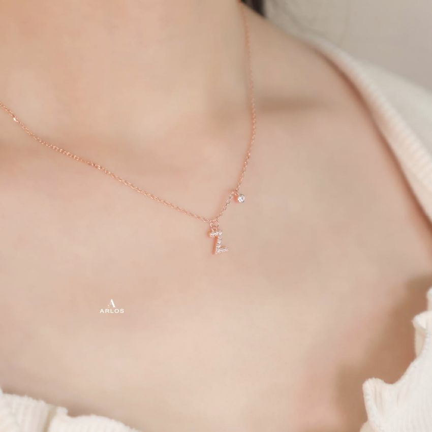 Trésor 字母 [ Z ] 頸鏈 (玫瑰金)