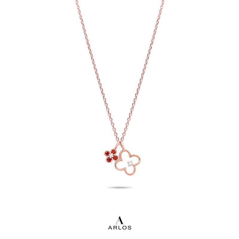 L'amour 幸運四葉草頸鏈 (玫瑰金)