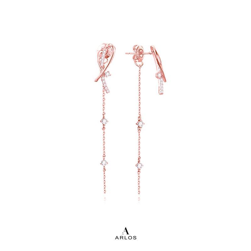 Aloha 閃爍流星耳環 (玫瑰金)