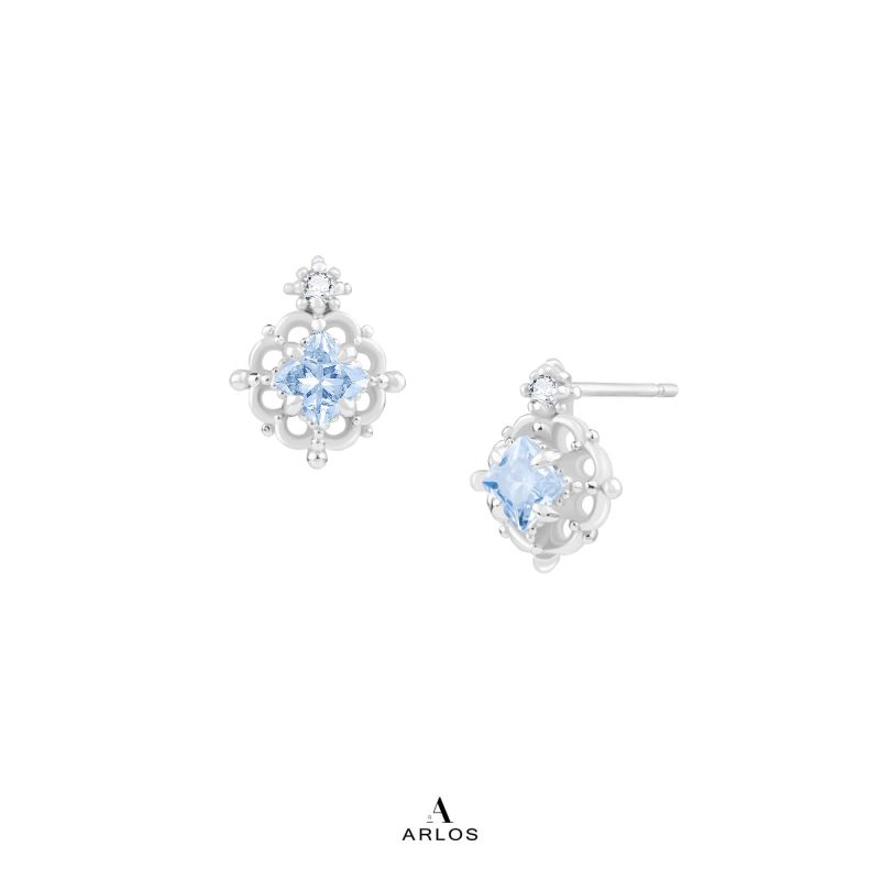 Aloha 輕奢氣質耳環 (白金色)