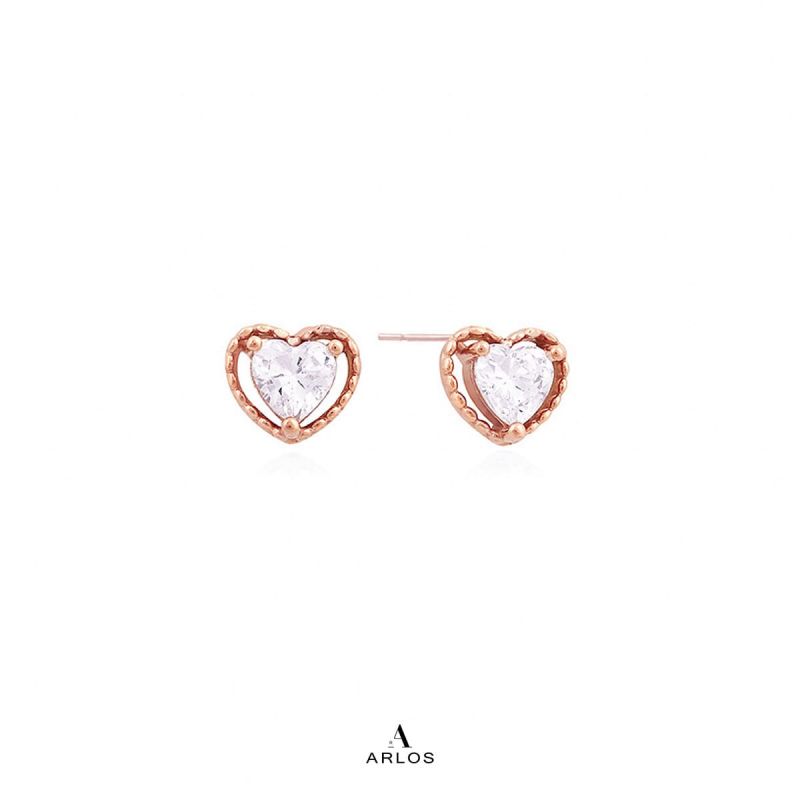 Aloha 閃爍甜心耳環 (玫瑰金)