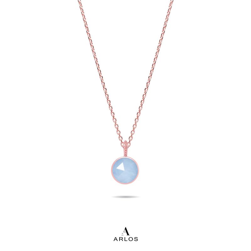 Ariel 海藍寶頸鏈 (玫瑰金)