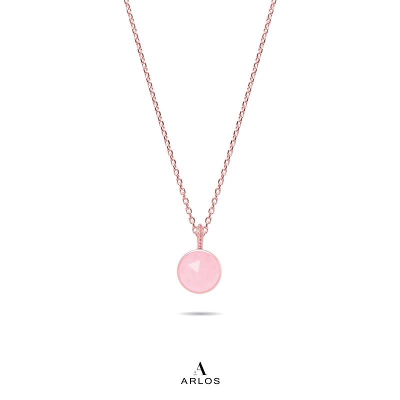 Ariel 粉晶頸鏈 (玫瑰金)