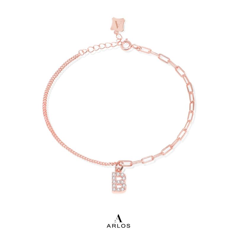 Trésor 字母 [ B ] 手鏈 (玫瑰金)