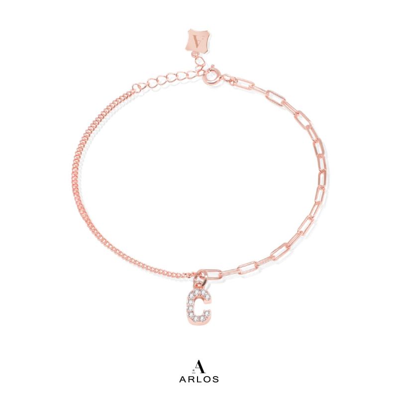 Trésor 字母 [ C ] 手鏈 (玫瑰金)