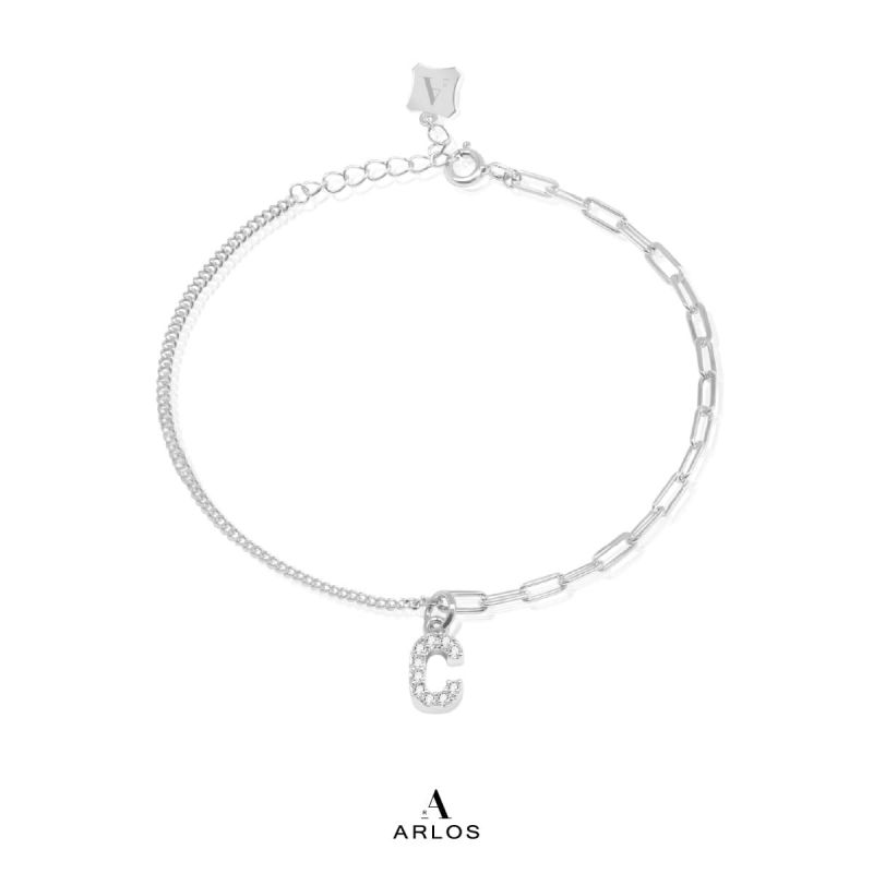 Trésor 字母 [ C ] 手鏈 (白金色)