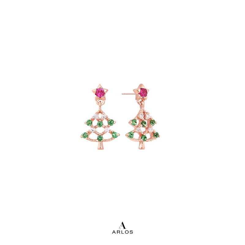 L'amour 聖誕樹耳環