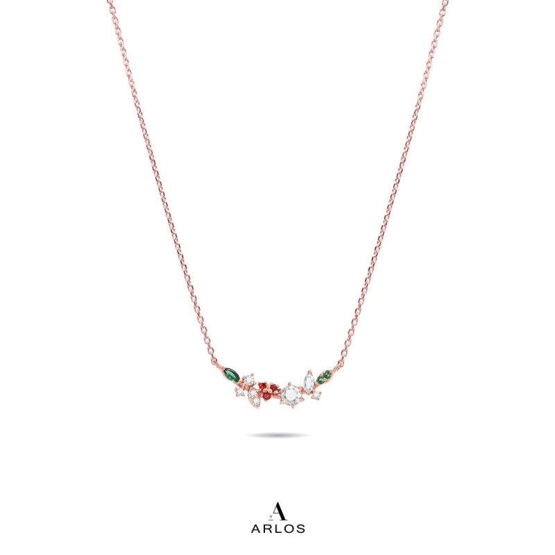 L'amour 浪漫聖誕花頸鏈 (玫瑰金)