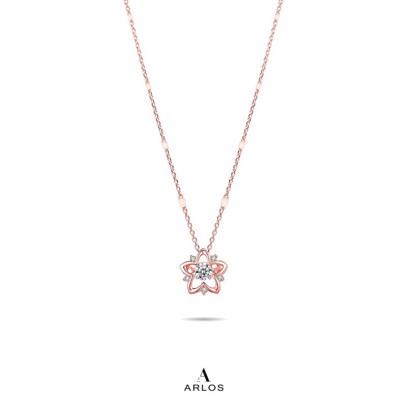 夢幻星星跳動頸鏈 (玫瑰金)