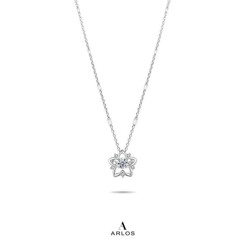 夢幻星星跳動頸鏈 (白金色)