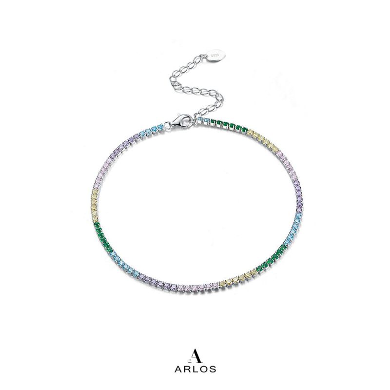 Dora 純銀彩虹腳鏈