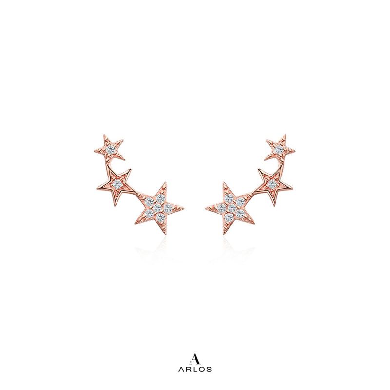Aloha 閃爍三星耳環