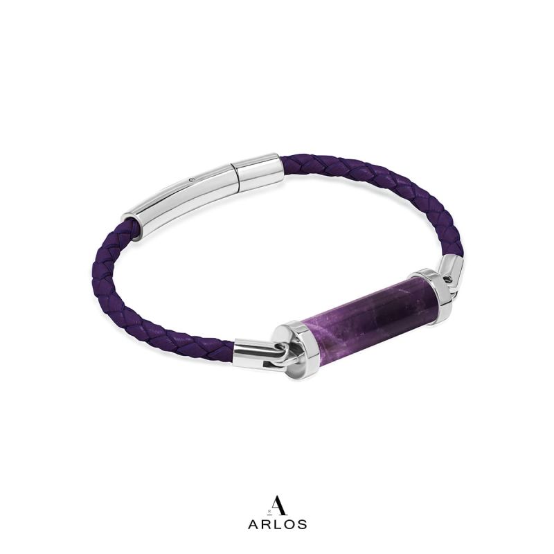 紫水晶CC皮繩 (單圈)