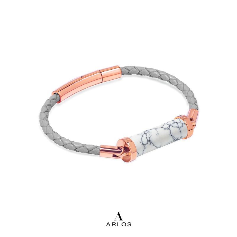 白松石CC皮繩 (單圈)