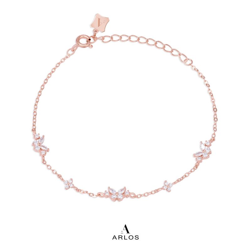 L'amour 花漾蝴蝶手鏈 (玫瑰金)