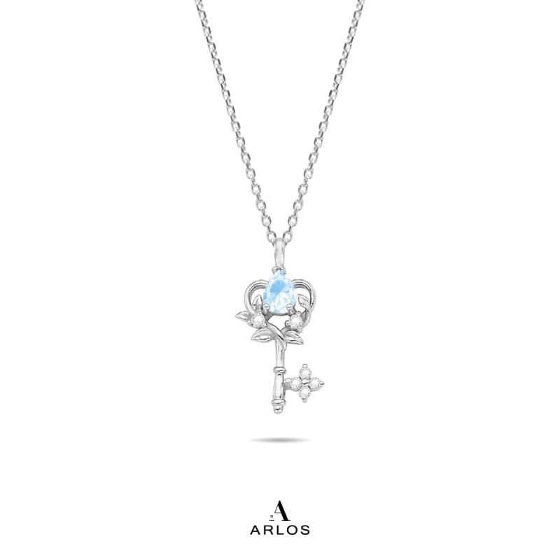 La Joie 海藍寶心之鑰匙頸鏈