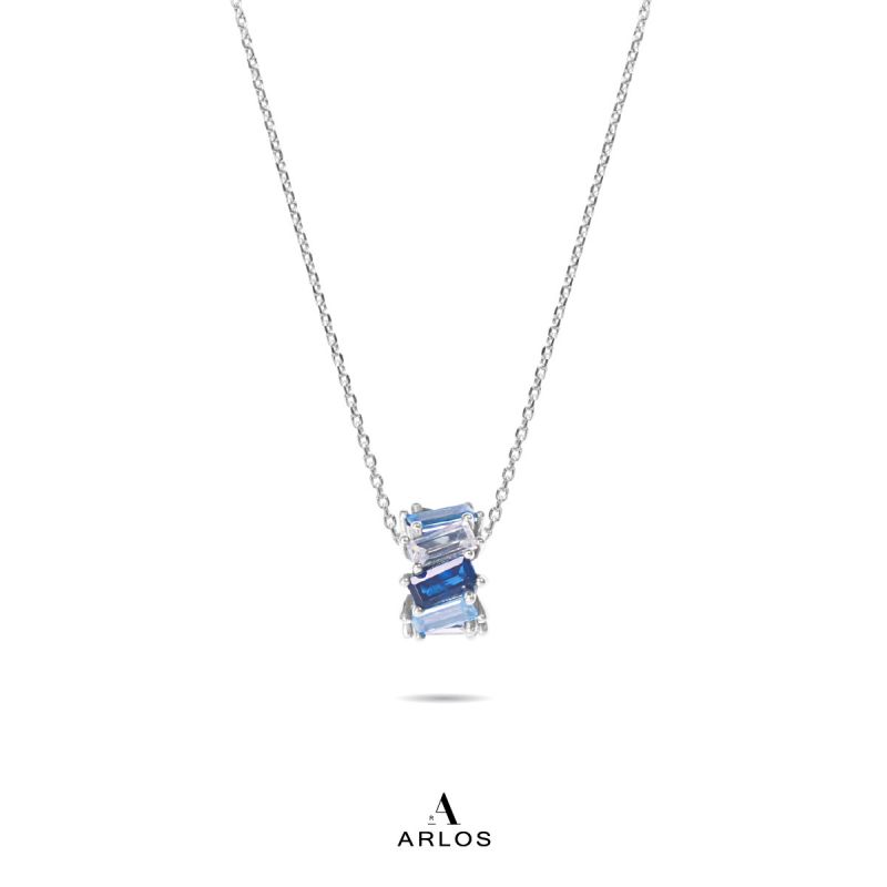 L'amour 漸變藍水晶頸鏈