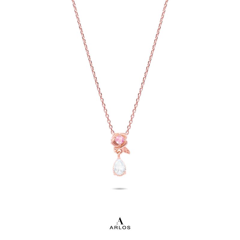 L'amour 永恆玫瑰綻放頸鏈 (玫瑰金)