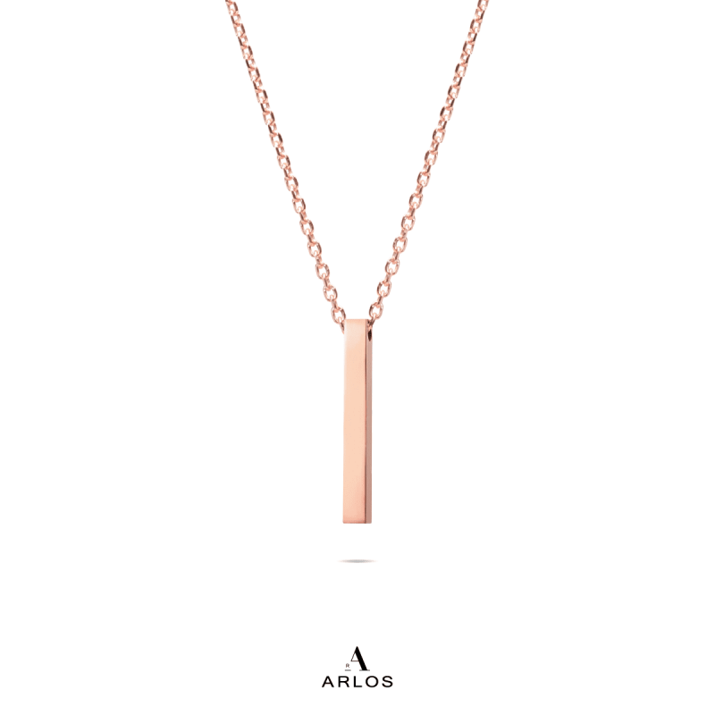 Noe 個性柱形頸鏈 (玫瑰金)