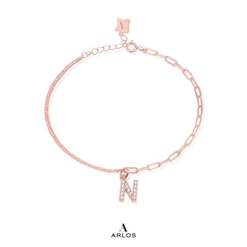 Trésor 字母 [ N ] 手鏈 (玫瑰金)