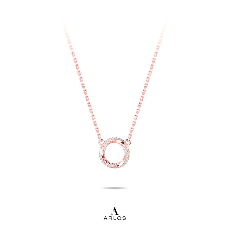 L'amour 清新小圓頸鏈 (玫瑰金)