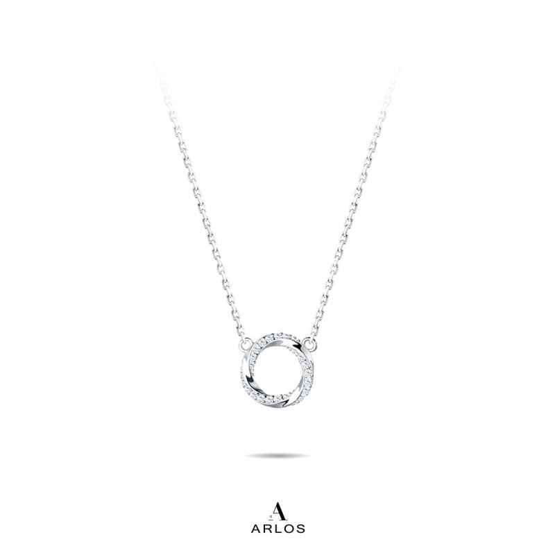 L'amour 清新小圓頸鏈 (白金色)