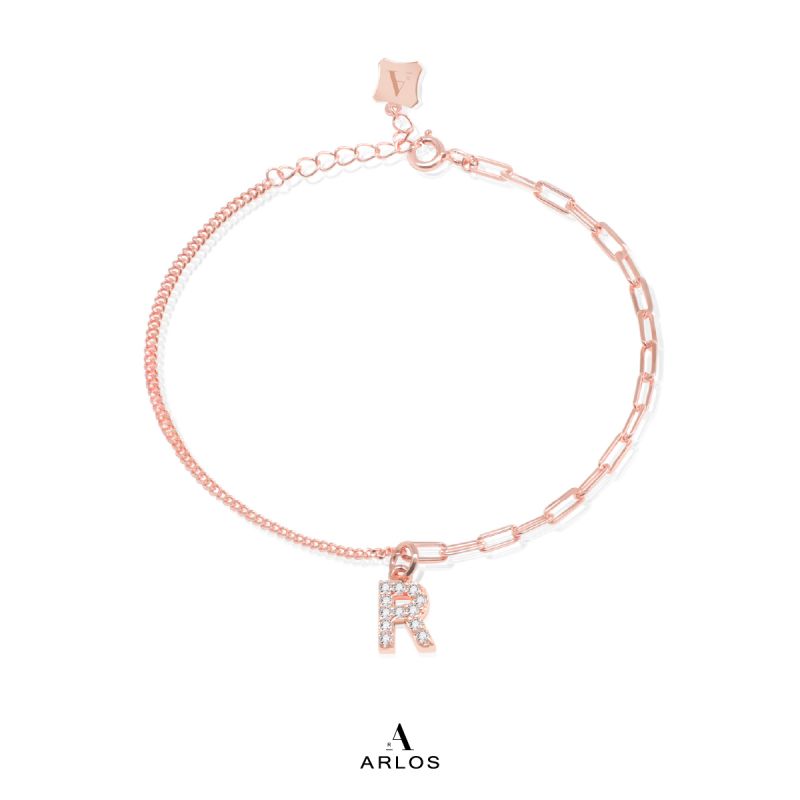 Trésor 字母 [ R ] 手鏈 (玫瑰金)