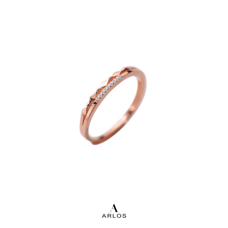 時尚閃爍開口戒指 (玫瑰金)