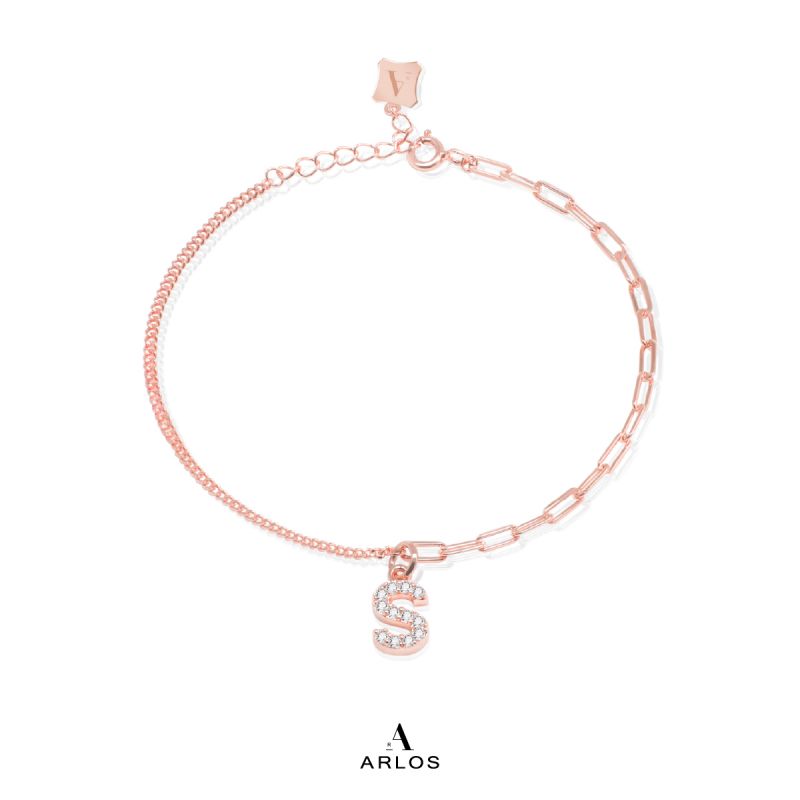 Trésor 字母 [ S ] 手鏈 (玫瑰金)