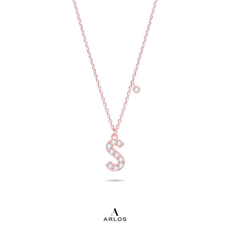 Trésor 字母 [ S ] 頸鏈 (玫瑰金)