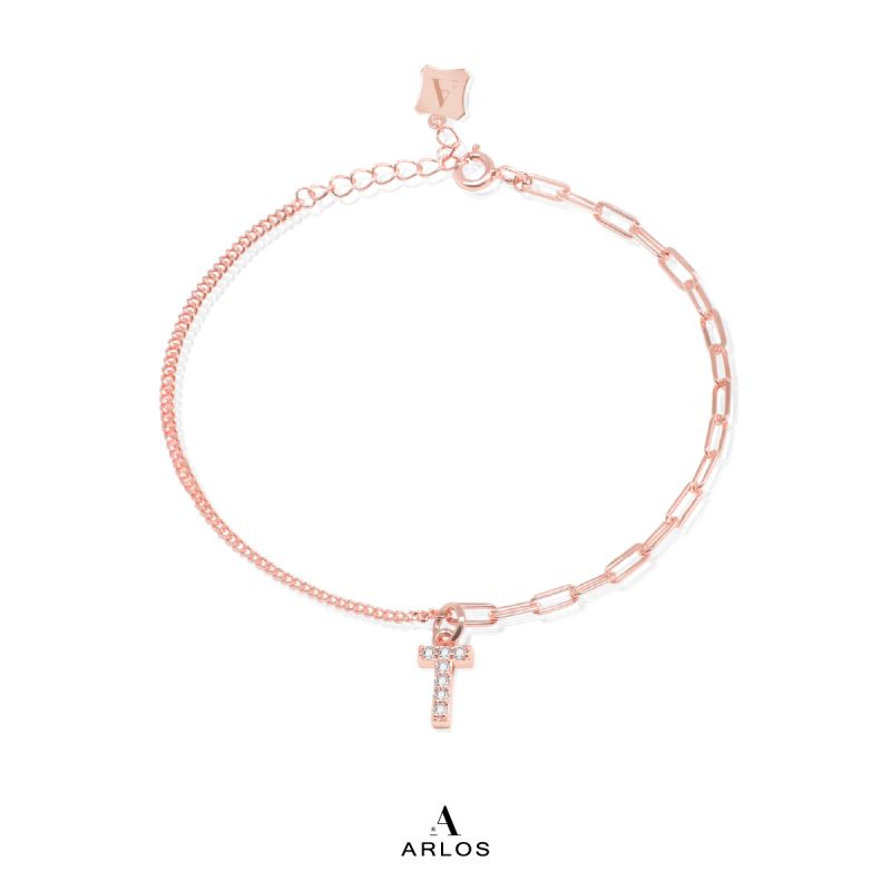 Trésor 字母 [ T ] 手鏈 (玫瑰金)