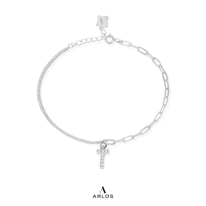 Trésor 字母 [ T ] 手鏈 (白金色)