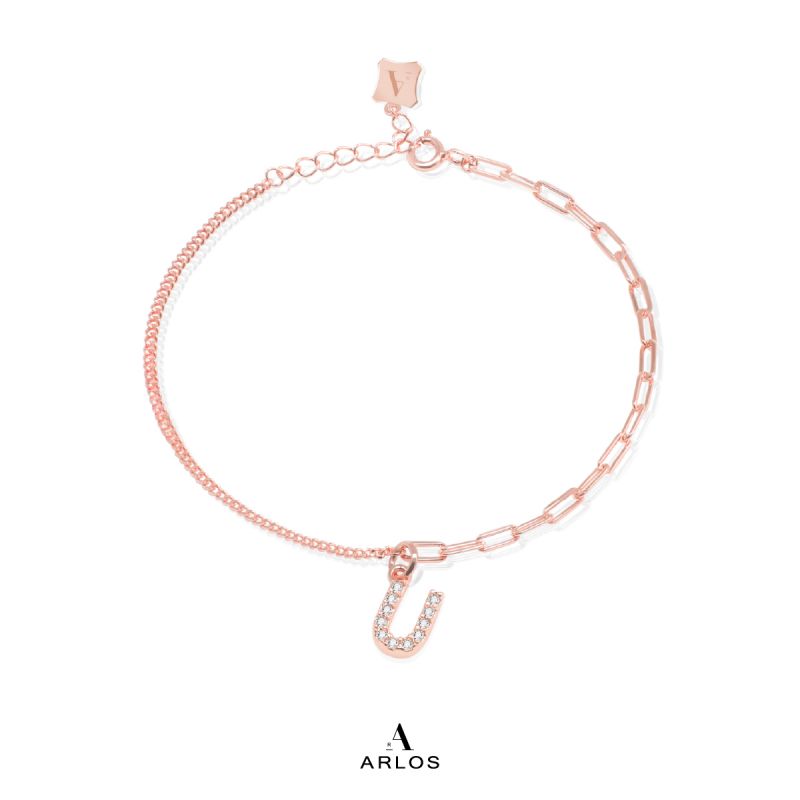 Trésor 字母 [ U ] 手鏈 (玫瑰金)