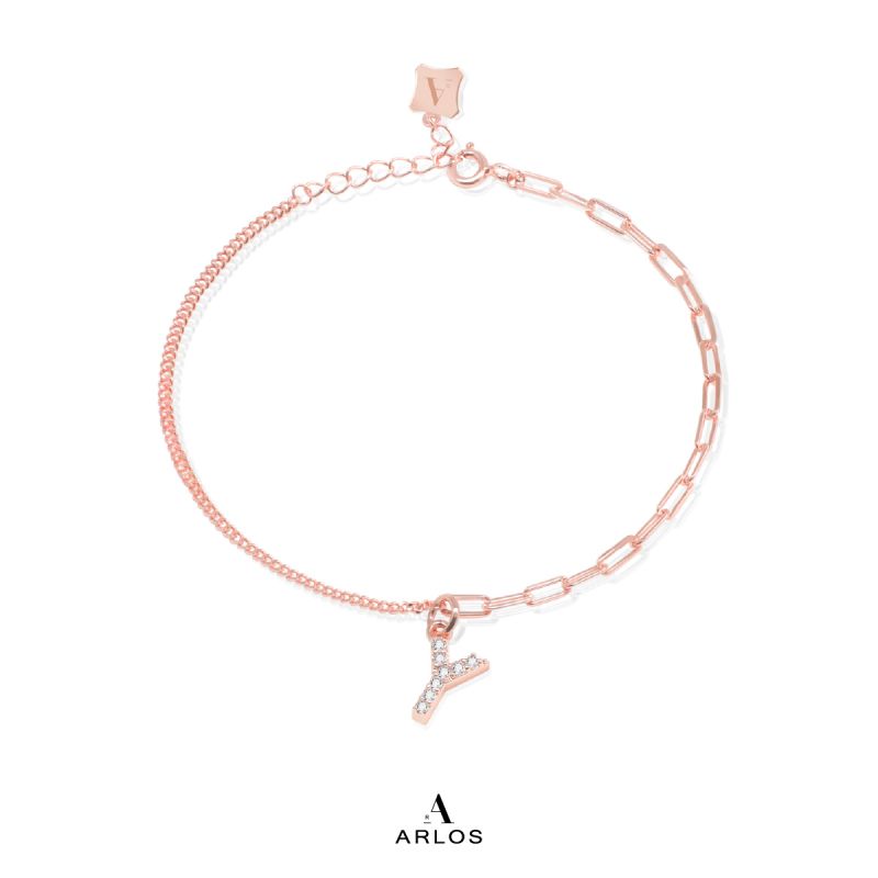 Trésor 字母 [ Y ] 手鏈 (玫瑰金)