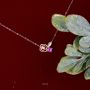 L'amour 優雅玫瑰項鏈 (玫瑰金)
