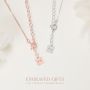 L'amour 優雅珍珠頸鏈 (白金色)