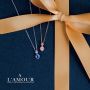 L'amour 法式浪漫頸鏈 (玫瑰金)